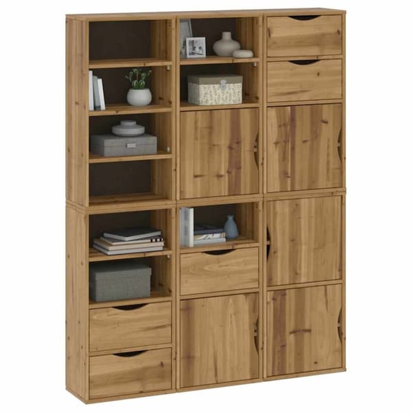 vidaXL sidekabinetter 6 stk ODDA 40x24x79 cm massivt fyrretræ