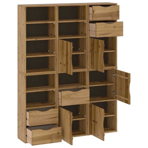 vidaXL sidekabinetter 6 stk ODDA 40x24x79 cm massivt fyrretræ