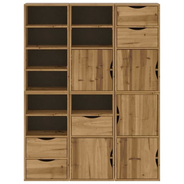 vidaXL sidekabinetter 6 stk ODDA 40x24x79 cm massivt fyrretræ