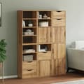 Miniatyrbillede 2 af 11: vidaXL sidekabinetter 6 stk ODDA 40x24x79 cm massivt fyrretræ