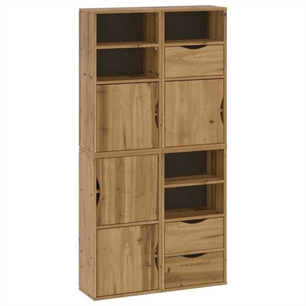 vidaXL Sidoskåp 4 st "ODDA" 40x24x79 cm massivt trä furu