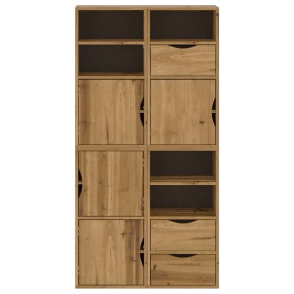 vidaXL Sidoskåp 4 st "ODDA" 40x24x79 cm massivt trä furu