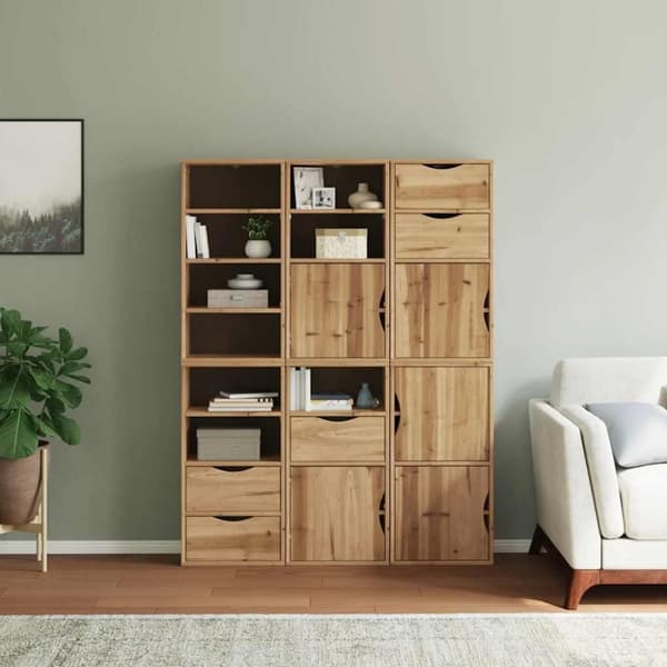 vidaXL Sideskap 6 stk ODDA 40x24x79 cm heltre furu