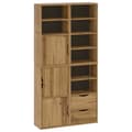 Miniatyrbillede 3 af 11: vidaXL sidekabinetter 4 stk ODDA 40x24x79 cm massivt fyrretræ