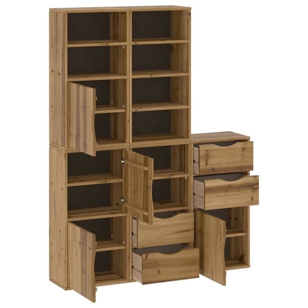 vidaXL Sivukaapit 5 kpl ODDA, 40x24x79 cm massiivipuu mänty