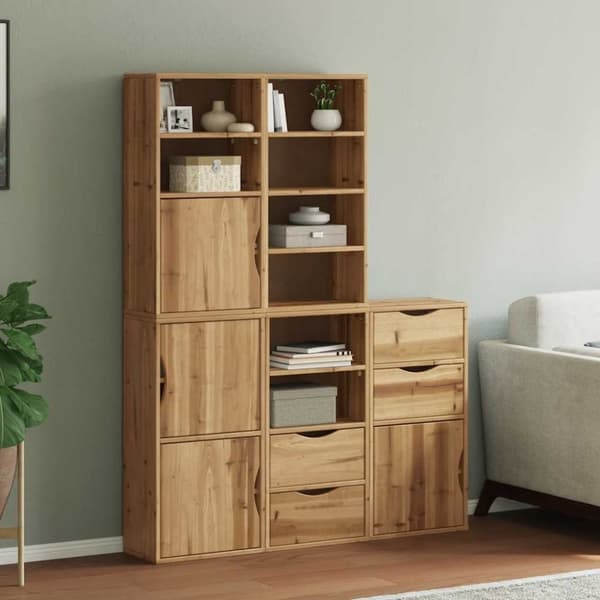 vidaXL Sivukaapit 5 kpl ODDA, 40x24x79 cm massiivipuu mänty