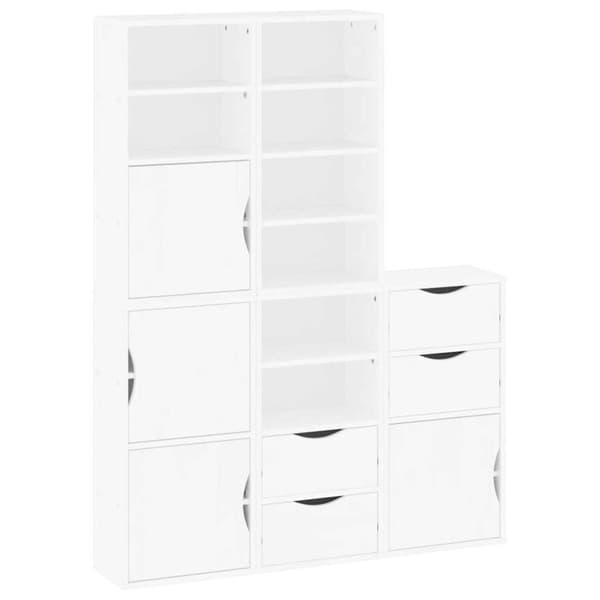 vidaXL Sideskap 5 stk ODDA hvit 40x24x79 cm heltre furu