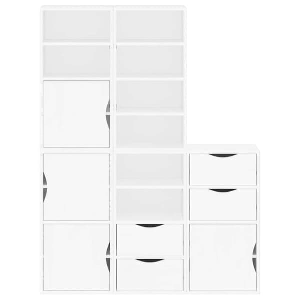 vidaXL Sideskap 5 stk ODDA hvit 40x24x79 cm heltre furu