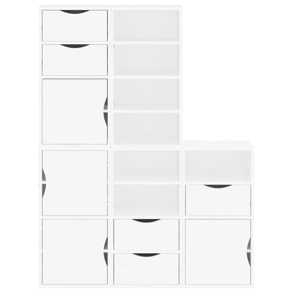 vidaXL Sideskap 5 stk ODDA hvit 40x24x79 cm heltre furu