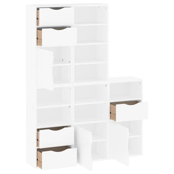vidaXL Sideskap 5 stk ODDA hvit 40x24x79 cm heltre furu
