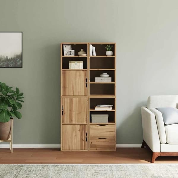 vidaXL Sideskap 4 stk ODDA 40x24x79 cm heltre furu