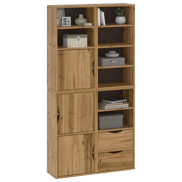 vidaXL Sideskap 4 stk ODDA 40x24x79 cm heltre furu
