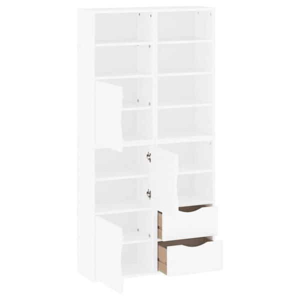 vidaXL sidekabinetter 4 stk ODDA 40x24x79 cm massivt fyrretræ hvid