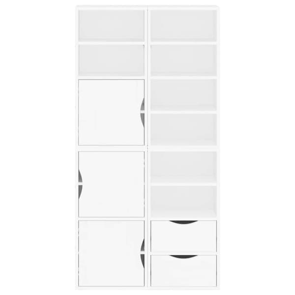 vidaXL sidekabinetter 4 stk ODDA 40x24x79 cm massivt fyrretræ hvid