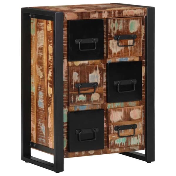 vidaXL skænk 50x35x70 cm massivt genbrugstræ