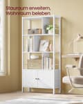 Miniatyrbillede 3 af 6: Bogreol, VASAGLE, 30x74x154,5 cm, Ahornhvid.