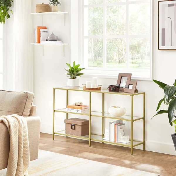 Konsolbord, VASAGLE, 130x30x73 cm, Guld