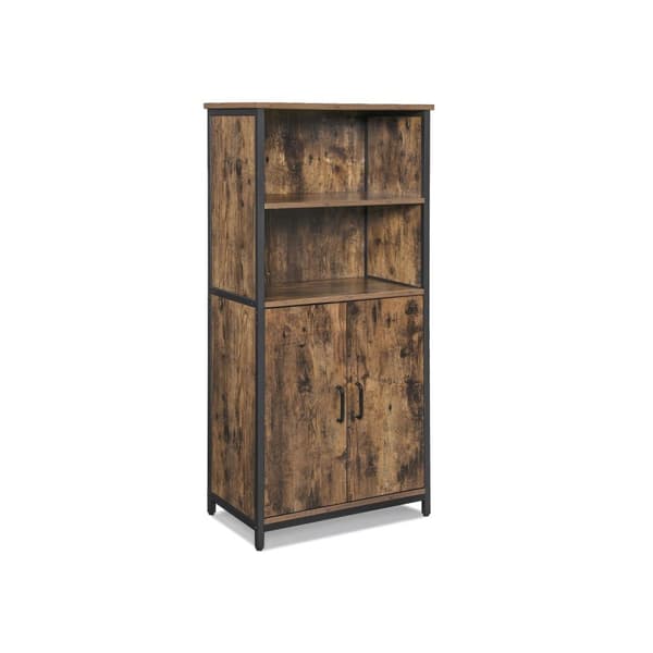 Bogreol, LSC66BX, 60x35x125 cm, Vintage Brun-Sort