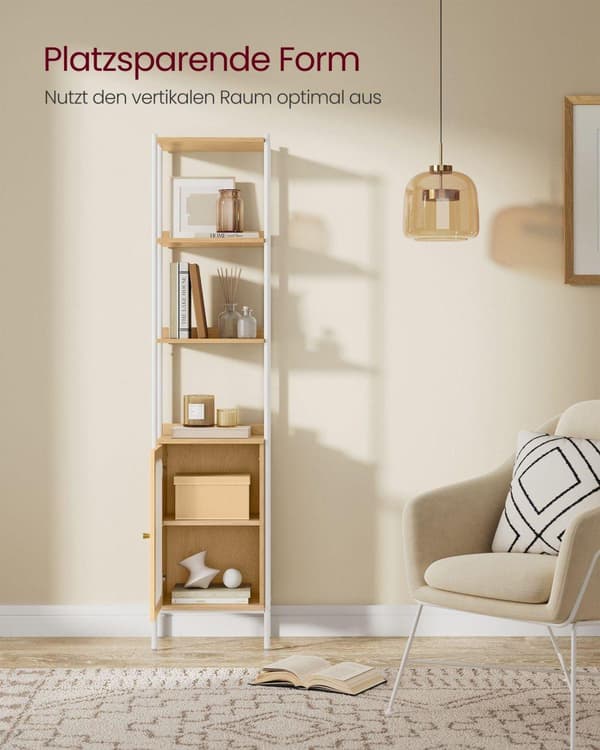 Bokhylla, VASAGLE, 30x40x174.7 cm, Beige
