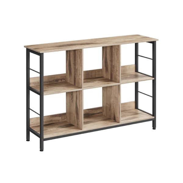 Hylde, VASAGLE LLS104B01, 120x33x80 cm, Brun-Sort