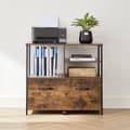 Miniatyrbillede 2 af 7: Rullecontainer, VASAGLE, 82x40x75 cm, Brun-Sort