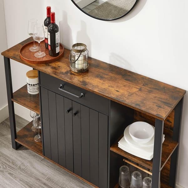 Sideboard, VASAGLE, 120x30x80 cm, Brun-Sort