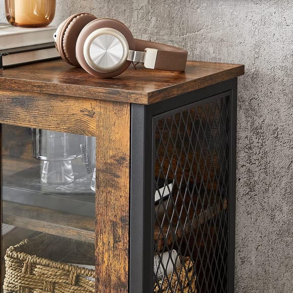 Sideboard, VASAGLE, 60x30x108 cm, Brun-Sort