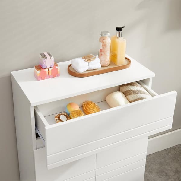 Skab, VASAGLE BBK140W01, 60x30x80 cm, Hvid