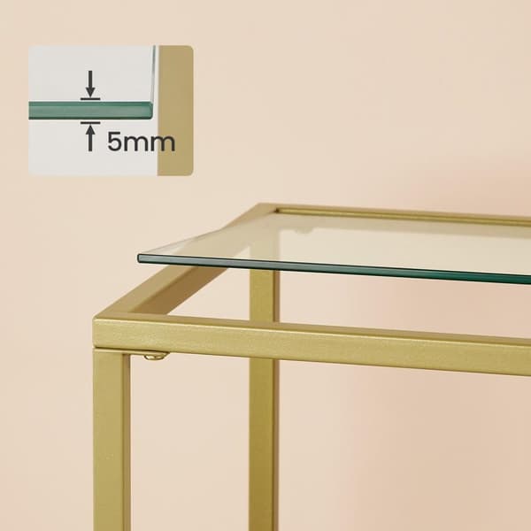 Konsolbord, VASAGLE, 35x100x80 cm, Guld