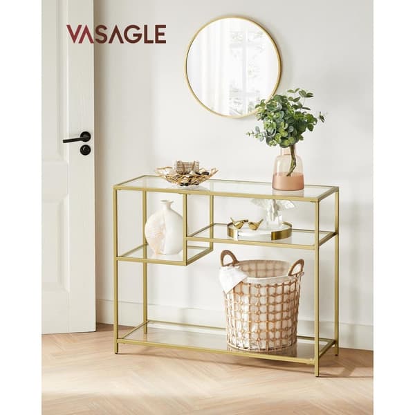 Konsolbord, VASAGLE, 35x100x80 cm, Guld