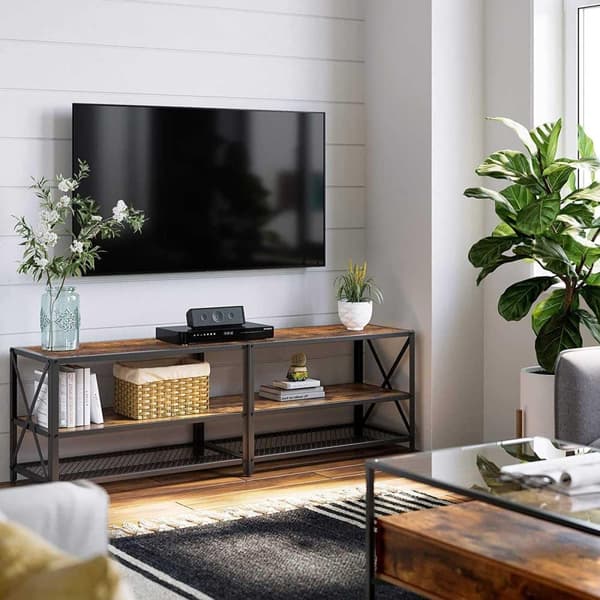 TV-kaappi, VASAGLE, 160x39 cm, Ruskea-Musta