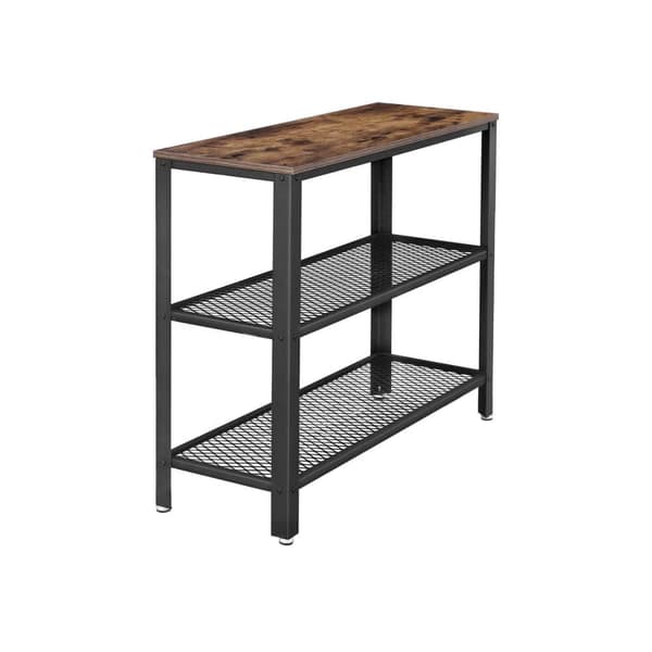 Sivupöytä, LNT81BX, 101.5x35x80 cm, Vintage Ruskea-Musta