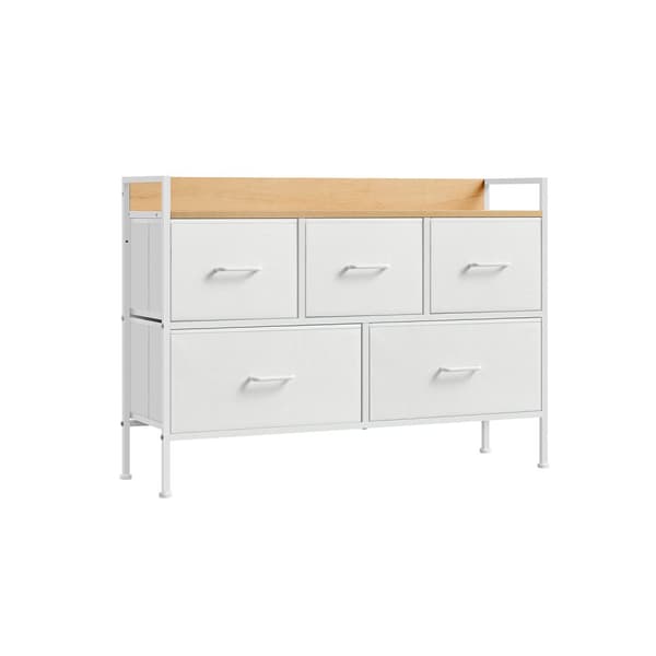 Kommode, SONGMICS, 29 x 98,2 x 70 cm, Skyhvid-Egebeige.