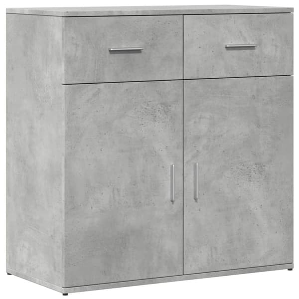 Skänkar 2 st betonggrå 79x38x80 cm konstruerat trä