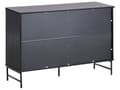 Miniatyrbillede 9 af 11: Skænk Sort MDF 4-dørs skab Opbevaring Moderne minimalistisk design Opbevaring i stuen