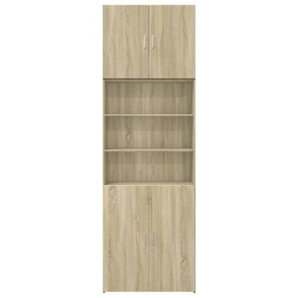 Högskåp sonoma-ek 80x42,5x249 cm konstruerat trä