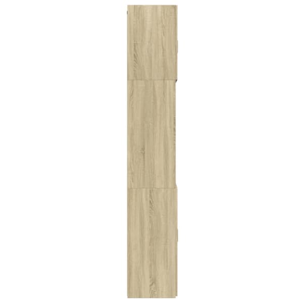 Högskåp sonoma-ek 80x42,5x249 cm konstruerat trä