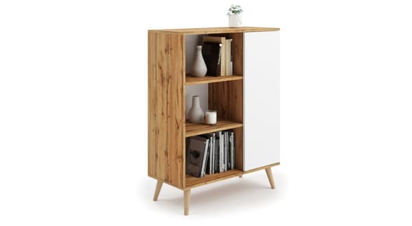 Fondi skab eg craft gold - hvid, skandinavisk