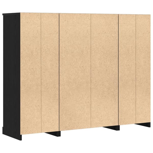 Högskåp Svart Ek 132x35,5x103,5 cm Konstruerat Trä