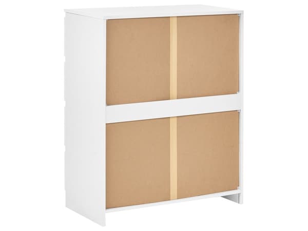 Hvid 4-skuffers kommode til stue, gang, linnedskab til soveværelse 100 x 80 cm Skandinavisk stil