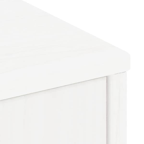Sidoskåp 5 st "ODDA" vit 40x24x79 cm massivt trä furu