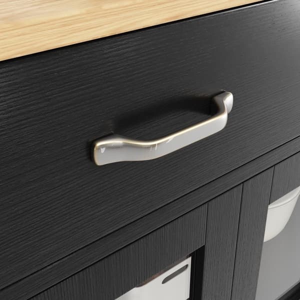 Moderne buffetskab - 2 skuffer, 3 låger - MDF - sort
