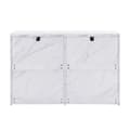 Pikkukuva 7 / 10: Senkki 120x40x80 cm - marmorin näköinen - 6 laatikolla - mustat puiset kahvat - kaatumisesto - valkoinen