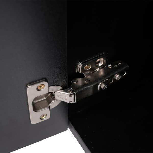 Skænk 120x40x75 cm - med 3 låger - med LED-belysning - spånplade - sort