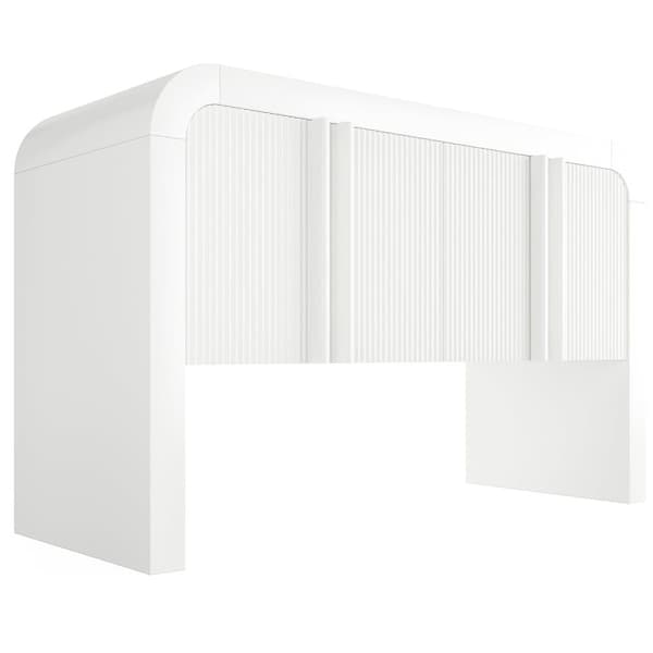 Modernt bufféskåp - 4 dörrar med unik design - tillverkat av MDF - vit