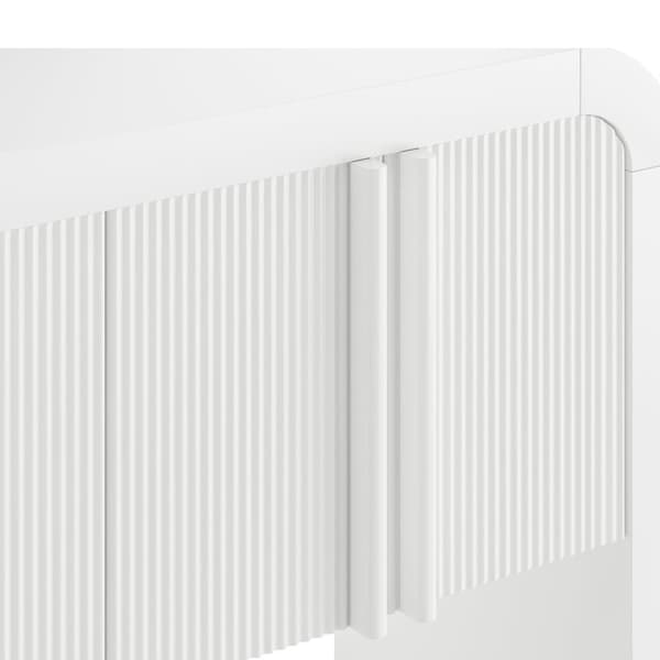 Modernt bufféskåp - 4 dörrar med unik design - tillverkat av MDF - vit