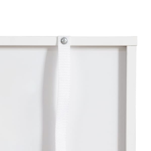 Skænk 120x38x79,5cm - med 3 låger - med metalben + glasdøre - hvid