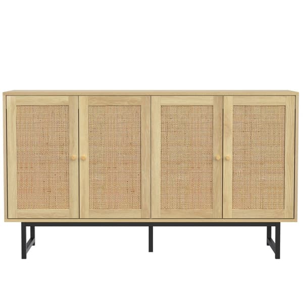 Sideboard i rotting - med 4 dörrar - natur