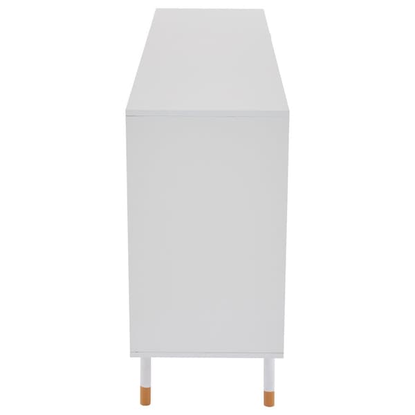 Sideboard 160x40x87cm - med 2 rottingdörrar och 3 lådor - vit