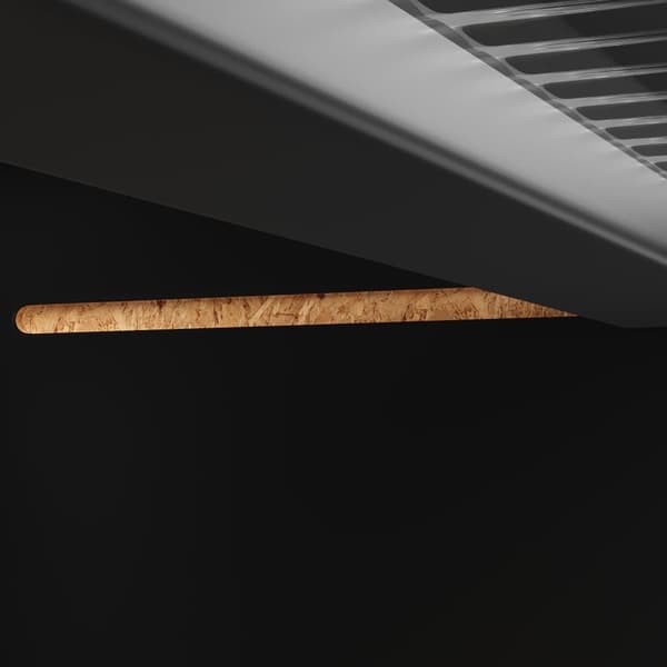 Moderne Buffet - Lavet af MDF - Med 3 låger og 3 rum - Sort
